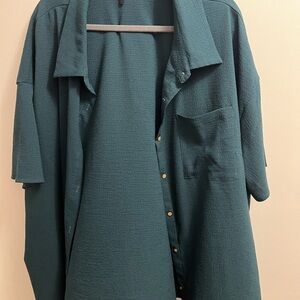 Women’s Teal Button-Up Shirt